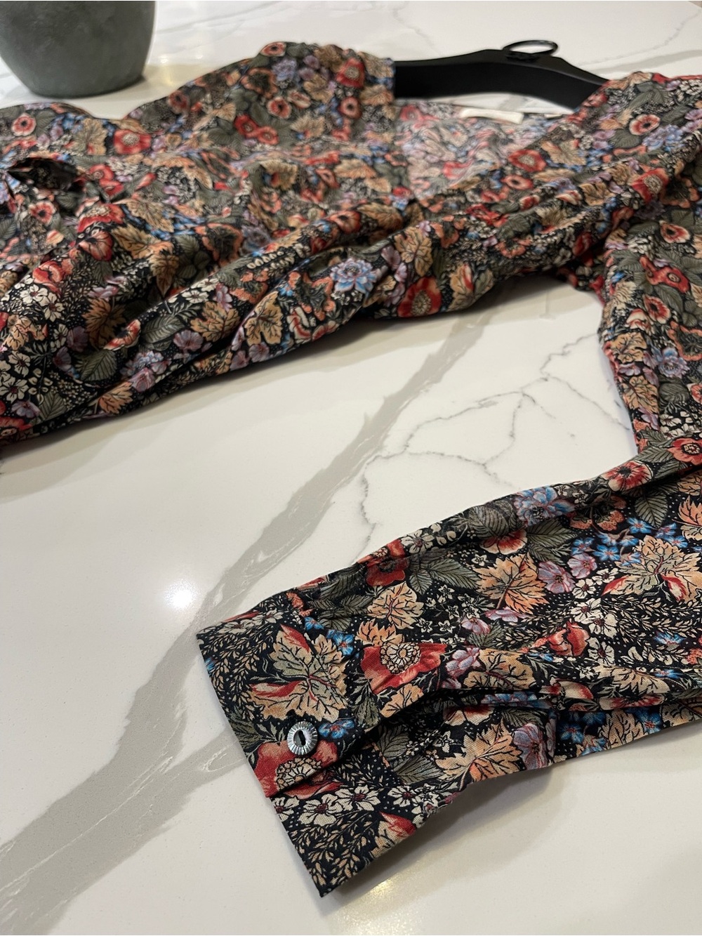 DOEN Charleston Floral Long Sleeve Cotton Maxi Dress Wildberry Thicket Size L - Picture 10 of 16